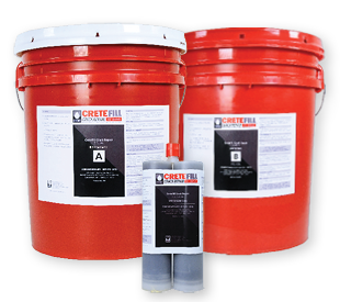 2 red 5-gallon pails (side A & side B) and 12 oz cartridge.